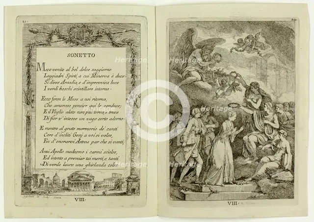 Plate 8, from Nella Venuta, 1764. Creator: Franz Edmund Weirotter.