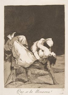 Plate 8 from Los Caprichos': They carried her off! (Que se la llevaron!), 1799. Creator: Francisco Goya