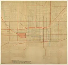 Plate 80 from The Plan of Chicago, 1909: Chicago. Diagram of City Center, Showing the Proposed... Creator: Daniel Burnham