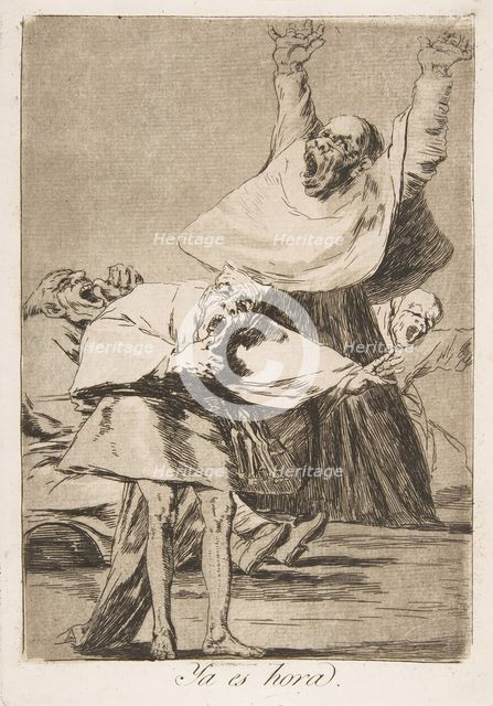 Plate 80 from 'Los Caprichos': It is time (Ya es hora.), 1799. Creator: Francisco Goya.