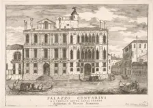 Plate 85: View of the Contarini Palace in Campo San Trovaso, Venice, 1703, from "The build..., 1703. Creator: Luca Carlevarijs