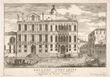 Plate 85: View of the Contarini Palace in Campo San Trovaso, Venice, 1703, from "The build..., 1703. Creator: Luca Carlevarijs