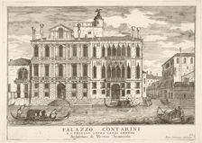 Plate 85: View of the Contarini Palace in Campo San Trovaso, Venice, 1703, from "The build..., 1703. Creator: Luca Carlevarijs