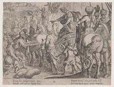 Plate 9: Alexander's Triumphal Entry into Babylon, from The Deeds of Alexander the Great, ..., 1608. Creator: Antonio Tempesta