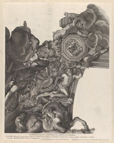 Plate 9: Allegory of Temperance with a unicorn and Publius Scipio Africanus at bottom,..., ca. 1677. Creator: Anon