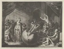 Plate 9: Allegory on the Discord in France, from Caspar Barlaeus, "Medicea Hospes", 1638. Creator: Pieter Nolpe