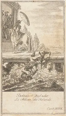 Plate 9 for Ariosto's Orlando Furioso 1772. Creator: Daniel Berger