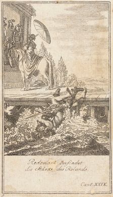 Plate 9 for Ariosto's Orlando Furioso 1772. Creator: Daniel Berger