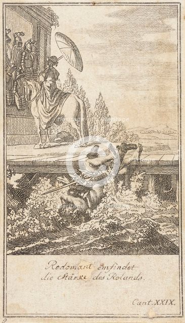 Plate 9 for Ariosto's 'Orlando Furioso', 1772. Creator: Daniel Berger.