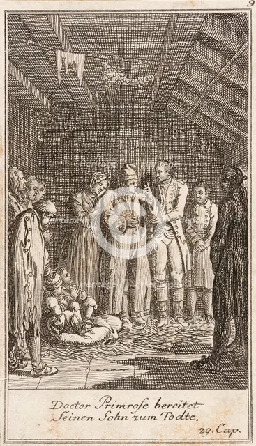 Plate 9 for Oliver Goldsmith's 'The Vicar of Wakefield', 1776. Creator: Daniel Berger.