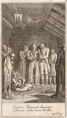Plate 9 for Oliver Goldsmith's The Vicar of Wakefield 1776. Creator: Daniel Berger