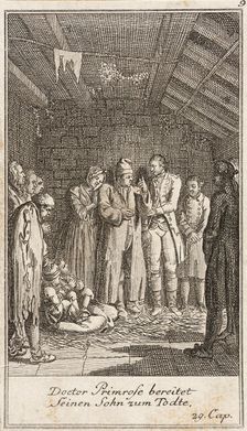 Plate 9 for Oliver Goldsmith's The Vicar of Wakefield 1776. Creator: Daniel Berger