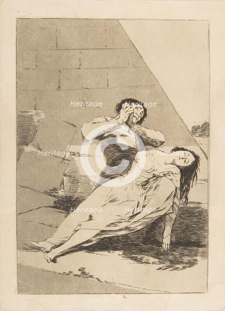 Plate 9 from 'Los Caprichos': Tantalus (Tantalo.), 1799. Creator: Francisco Goya.