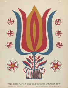 Plate 9: From Portfolio "Folk Art of Rural Pennsylvania", c. 1939. Creator: Unknown