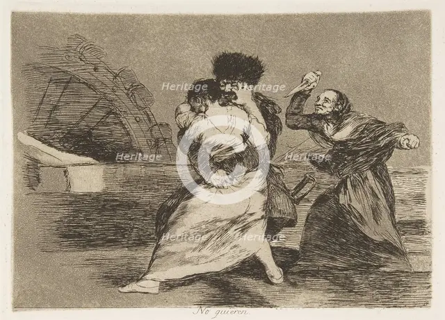 Plate 9 from 'The Disasters of War' (Los Desastres de la Guerra): 'They d..., 1810 (published 1863). Creator: Francisco Goya.