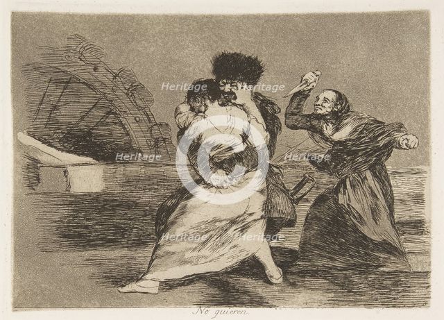 Plate 9 from 'The Disasters of War' (Los Desastres de la Guerra): 'They d..., 1810 (published 1863). Creator: Francisco Goya.