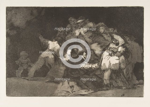 Plate 9 from the 'Disparates':General folly, ca. 1816-23 (published 1864). Creator: Francisco Goya.