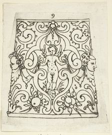 Plate 9, from XX Stuck zum (ornamental designs for goblets and beakers), 1601. Creator: Master AP