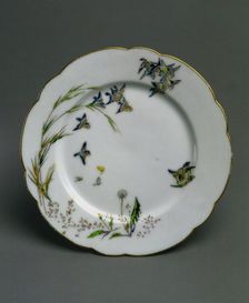 Plate: Combat, c. 1876. Creator: Félix Bracquemond (French, 1833-1914); Haviland & Co. (French)