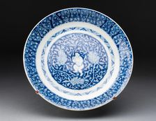 Plate, China, 1662/1722. Creator: Jingdezhen Porcelain