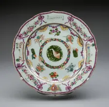 Plate, China, 1760/70. Creator: Jingdezhen Porcelain