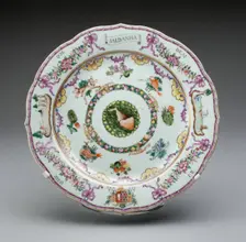 Plate, China, 1760/70. Creator: Jingdezhen Porcelain