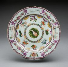 Plate, China, 1760/70. Creator: Jingdezhen Porcelain