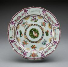 Plate, China, 1760/70. Creator: Jingdezhen Porcelain