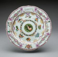 Plate, China, 1760/70. Creator: Jingdezhen Porcelain