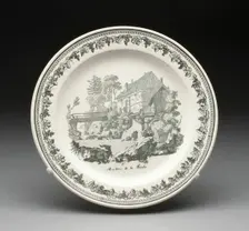Plate, Creil, 1800/50. Creator: Creil Pottery