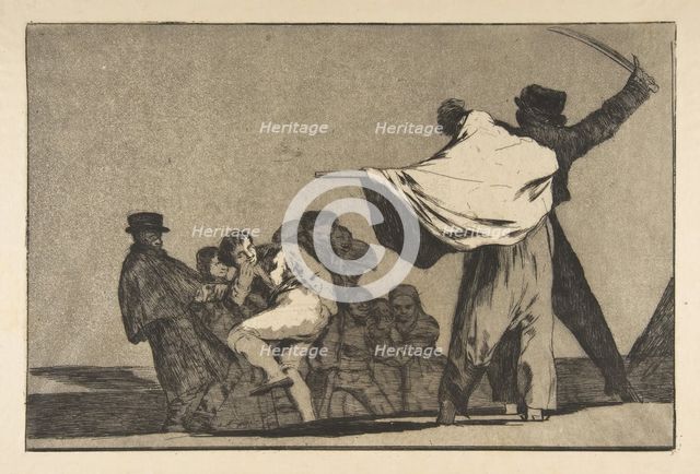 Plate A from the 'Disparates':Well-Known Folly, ca. 1816-23 (published before 1877). Creator: Francisco Goya.