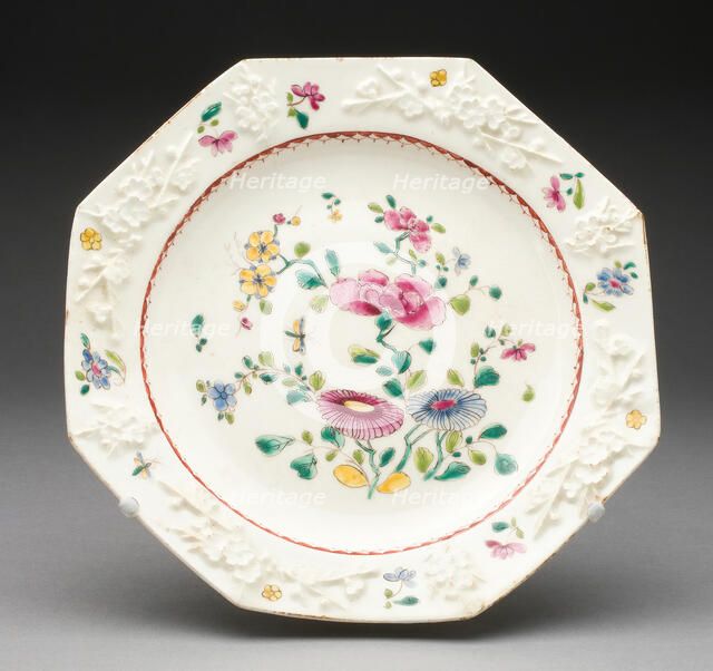 Plate, Bow, 1745/55. Creator: Bow Porcelain Factory.