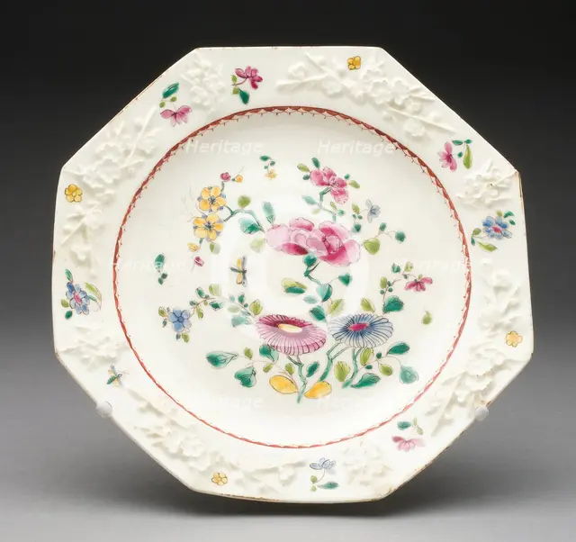 Plate, Bow, 1745/55. Creator: Bow Porcelain Factory.