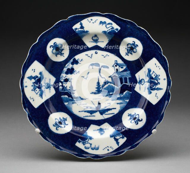 Plate, Bow, 1755/65. Creator: Bow Porcelain Factory.