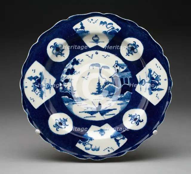 Plate, Bow, 1755/65. Creator: Bow Porcelain Factory.