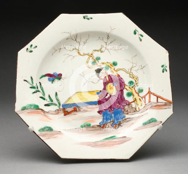 Plate, Bow, 1760/70. Creator: Bow Porcelain Factory.