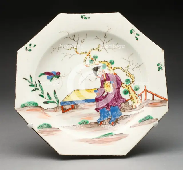 Plate, Bow, 1760/70. Creator: Bow Porcelain Factory.