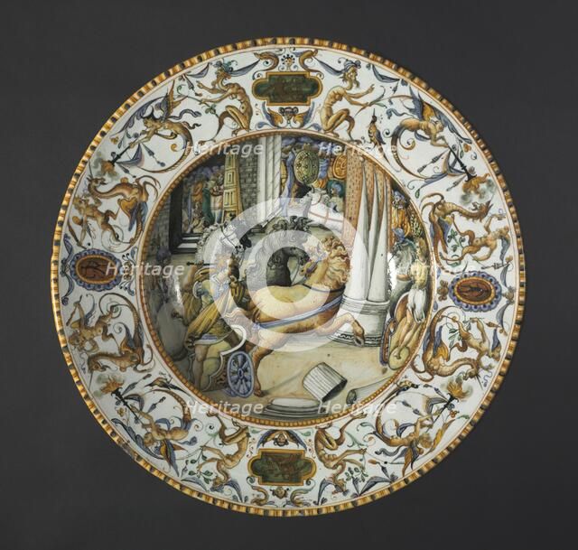 Plate, c. 1560. Creator: Atelier of the Fontana Family (Italian).