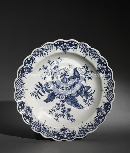 Plate, c. 1750-1770. Creator: Worcester Porcelain Factory (British).
