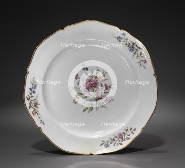 Plate, c. 1750. Creator: Vincennes Factory (French).