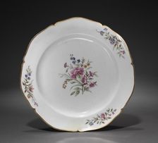 Plate, c. 1750. Creator: Vincennes Factory (French)