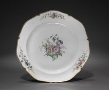 Plate, c. 1750. Creator: Vincennes Factory (French)