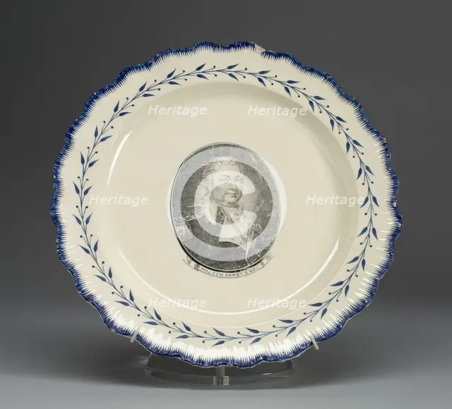 Plate, c. 1790. Creator: Unknown.