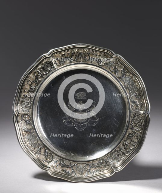Plate, c. 1820. Creator: Paul Storr (British, 1771-1844).