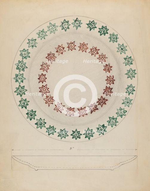 Plate, c. 1936. Creator: Albert Eyth.