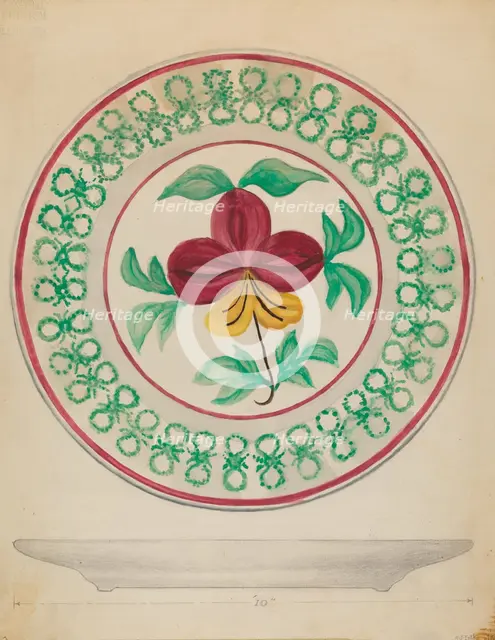 Plate, c. 1936. Creator: Albert Eyth.