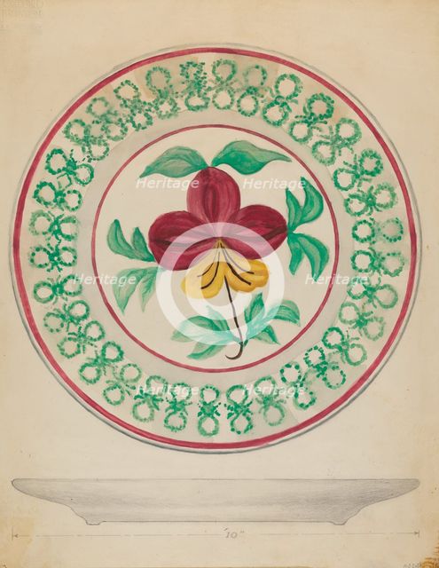 Plate, c. 1936. Creator: Albert Eyth.