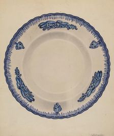Plate, c. 1936. Creator: Erwin Schwabe