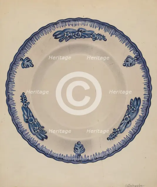 Plate, c. 1936. Creator: Erwin Schwabe.