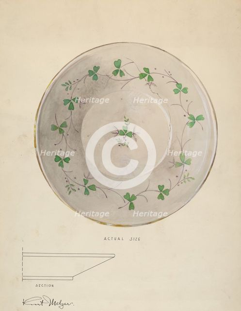 Plate, c. 1936. Creator: Kurt Melzer.